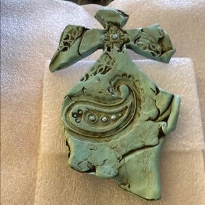 Artistic Turquoise Cross Wall Decor